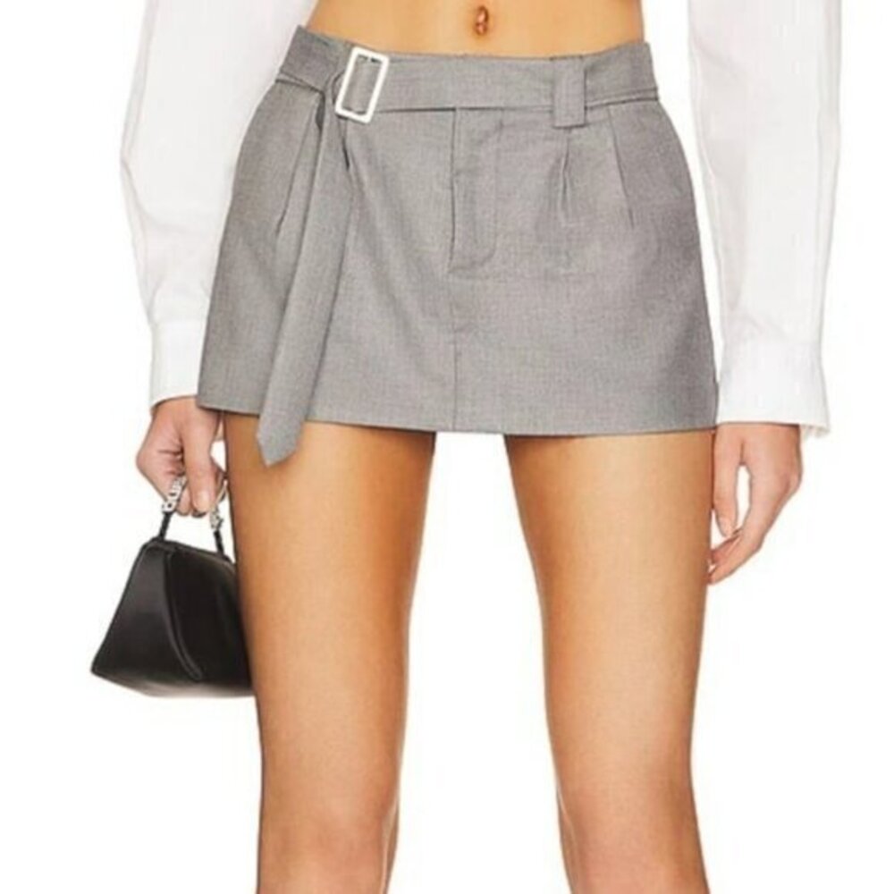 Superdown Monique Mini Skirt in Grey